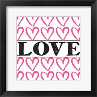 Love - Pink Sharpie Framed Print