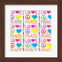 Framed Peace Love 1