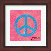 Framed Peace Blue and Pink