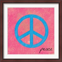 Framed Peace Blue and Pink