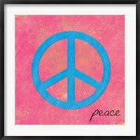 Framed Peace Blue and Pink