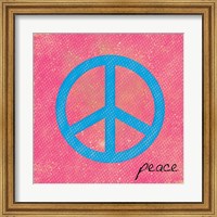 Framed Peace Blue and Pink
