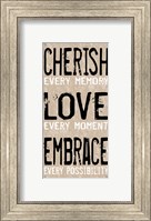Framed Cherish Love Embrace 1