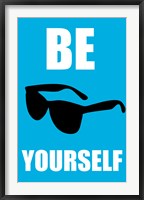 Be Yourself - Blue Framed Print