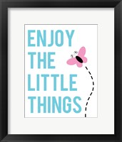 Framed Enjoy The Little Things - Butterfly