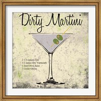 Framed Dirty Martini