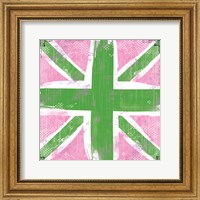 Framed Union Jack Pink and Green