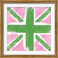 Framed Union Jack Pink and Green