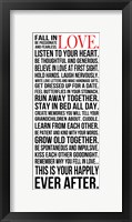 Fall in Love 1 Framed Print