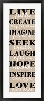 Live Fully 9 Framed Print