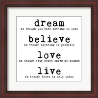 Framed Dream Believe Love Live 1