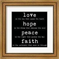 Framed Love Hope Peace Faith 2