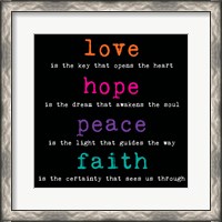 Framed Love Hope Peace Faith 3