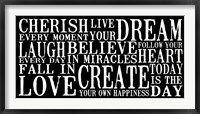 Cherish Live Dream 2 Framed Print