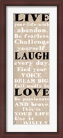 Framed Live Laugh Love 2