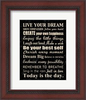 Framed Live Your Dream 7