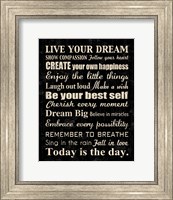 Framed Live Your Dream 7