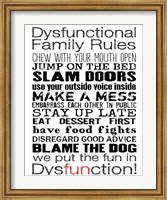 Framed Dysfunctional Family Rules 3