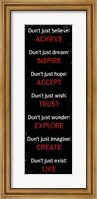 Framed Achieve Inspire Accept 2