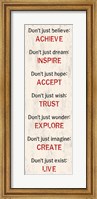 Framed Achieve Inspire Accept 3