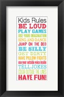 Framed Kids Rules