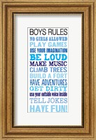 Framed Boys Rules
