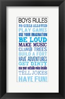Framed Boys Rules