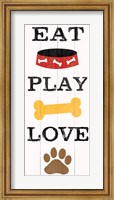 Framed Eat Play Love - Dog 1