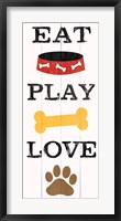 Framed Eat Play Love - Dog 1