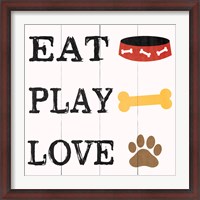 Framed Eat Play Love - Dog 2