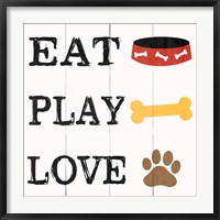 Framed Eat Play Love - Dog 2