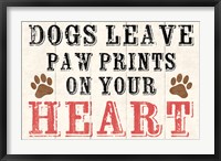 Framed Dogs Leave Paw Prints 2