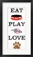Framed Eat Play Love - Cat 1