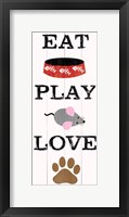 Framed Eat Play Love - Cat 1