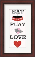 Framed Eat Play Love - Cat 2