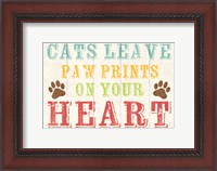 Framed Cats Leave Paw Prints 1