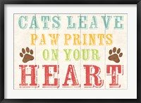 Framed Cats Leave Paw Prints 1