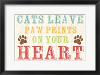 Framed Cats Leave Paw Prints 1