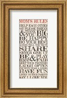 Framed Mom's Rules