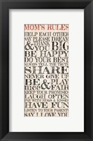 Framed Mom's Rules