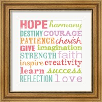 Framed Hope Harmony Destiny