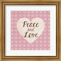 Framed Peace and Love