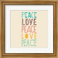 Framed Peace Love 3