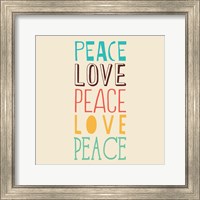 Framed Peace Love 3