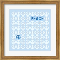 Framed Peace Blue