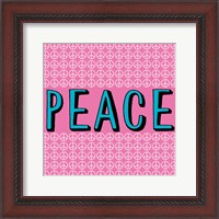 Framed Peace - Blue and Pink