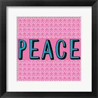 Framed Peace - Blue and Pink