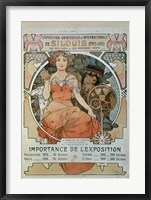 Framed Universal and International Exhibition in St Louis, 1904
