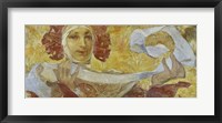 Woman with Scarf Framed Print