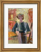 Framed Study of a Woman with Houses, c. 1910-1916